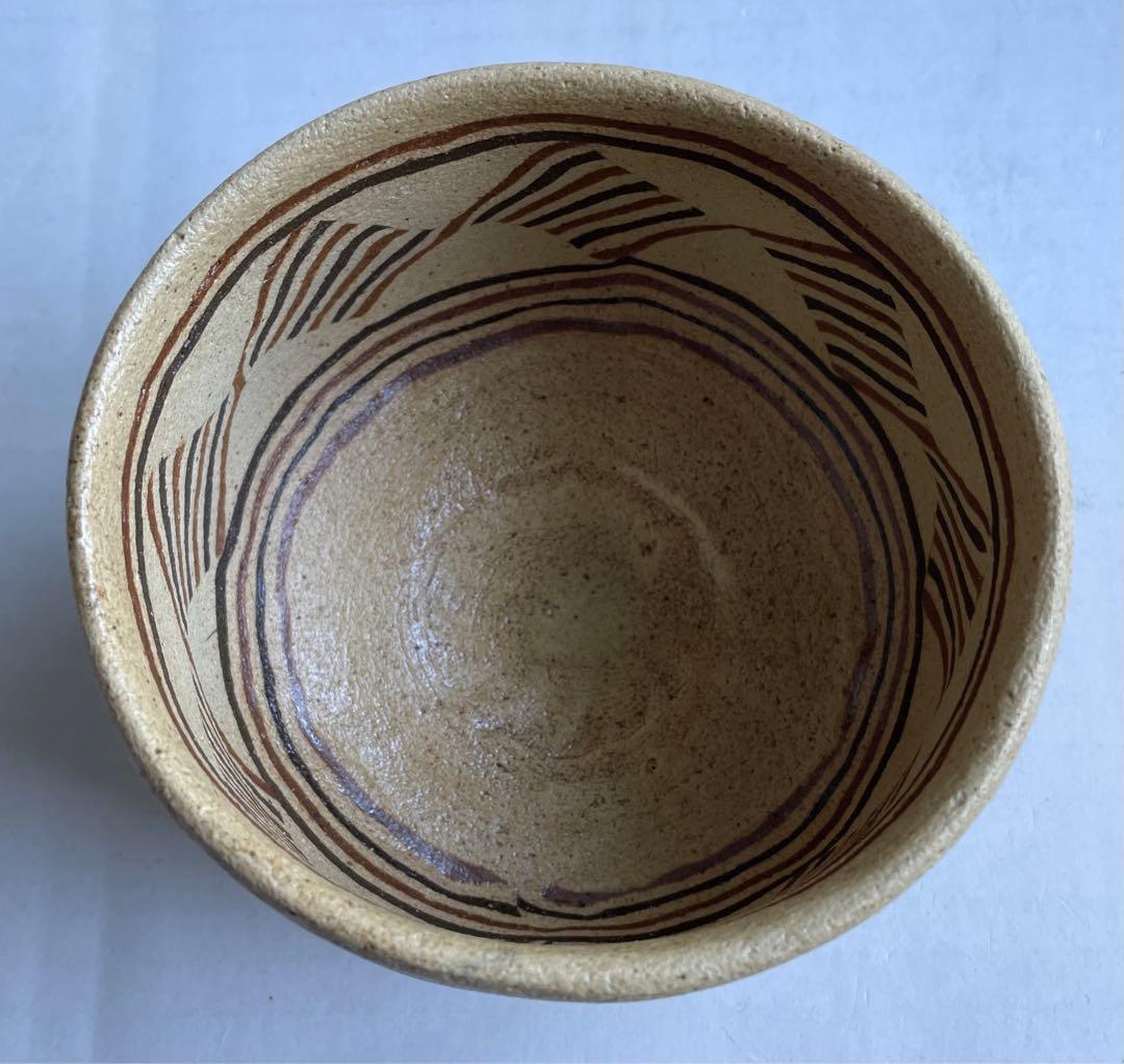 水野双鶴　練込　茶碗