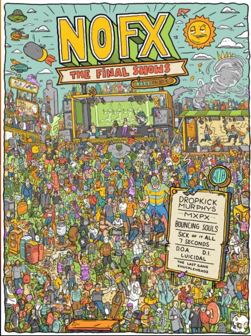 送料無料【新品未使用】NOFX 公式 ラストライブ　ポスター3枚セット　ハイスタ