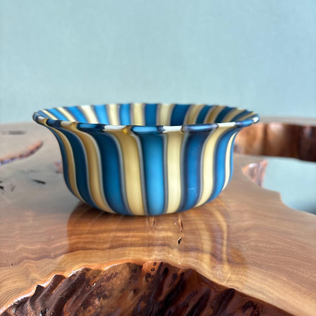 モリーネ 陸工房作 鉢 ガラス製 共箱