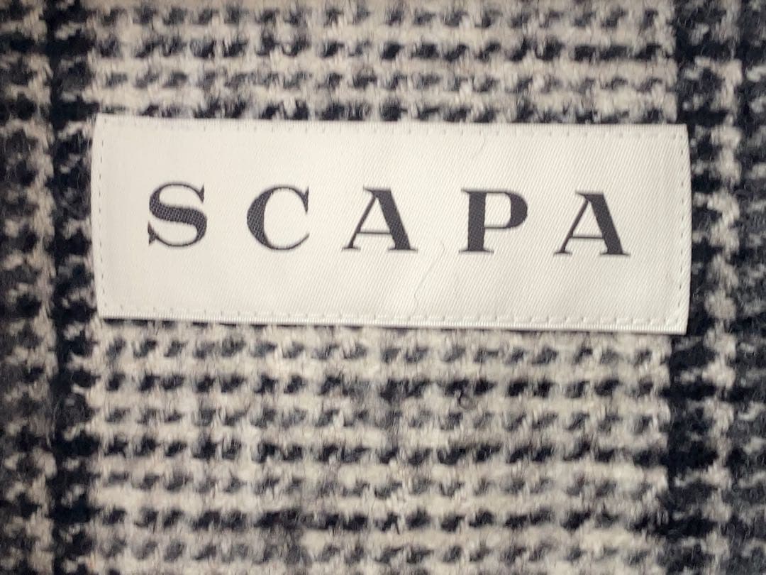 SCAPA チェスターコート チェック柄　サイズ40