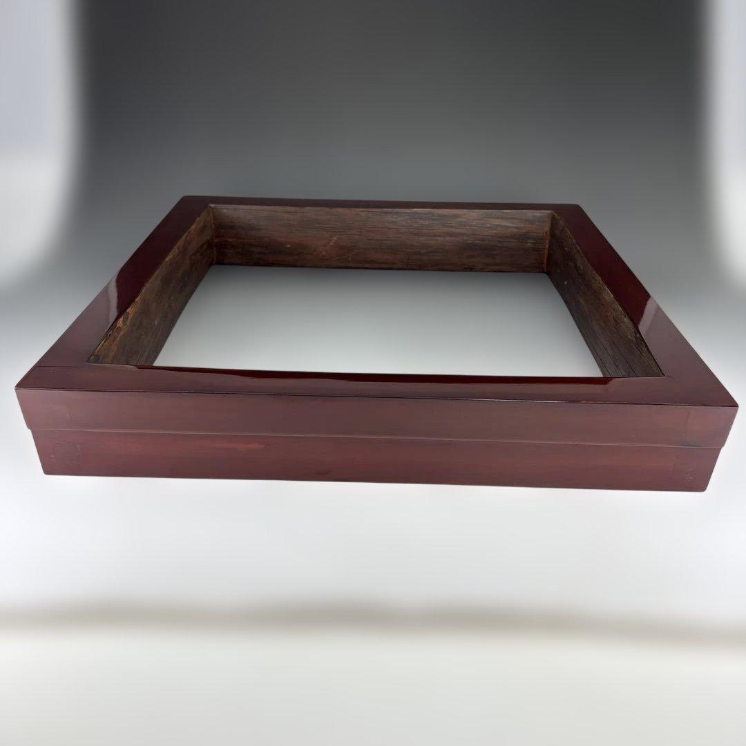 【茶道具】稲尾誠中斎造　生田神社松古材　炉縁（共箱）