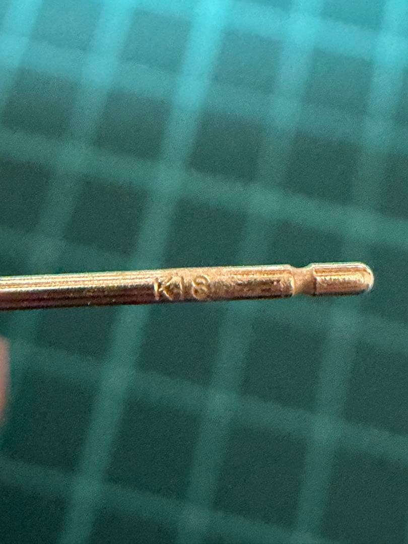 ゴールデンパールあこやダブルパールデザイン スタッドk18ピアス