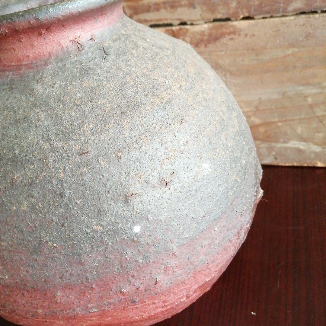 備前焼　本山茂　備前壺　19cm