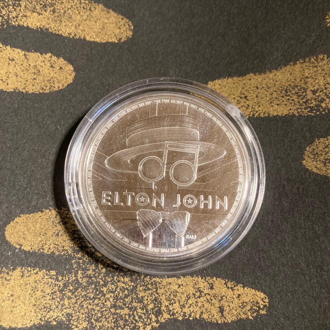 ミュージック レジェンド・エルトン ジョン純銀 1オンス 銀貨