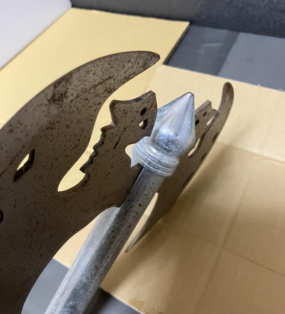 アンティーク品 両手斧 両刃バトルアックス 観賞用美術品 模造刀剣類