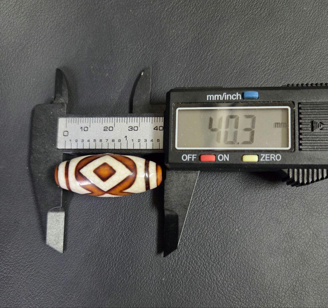 929　天珠　上肯　金剛虎牙三眼天珠　　貴重　珍品　dzibeads！