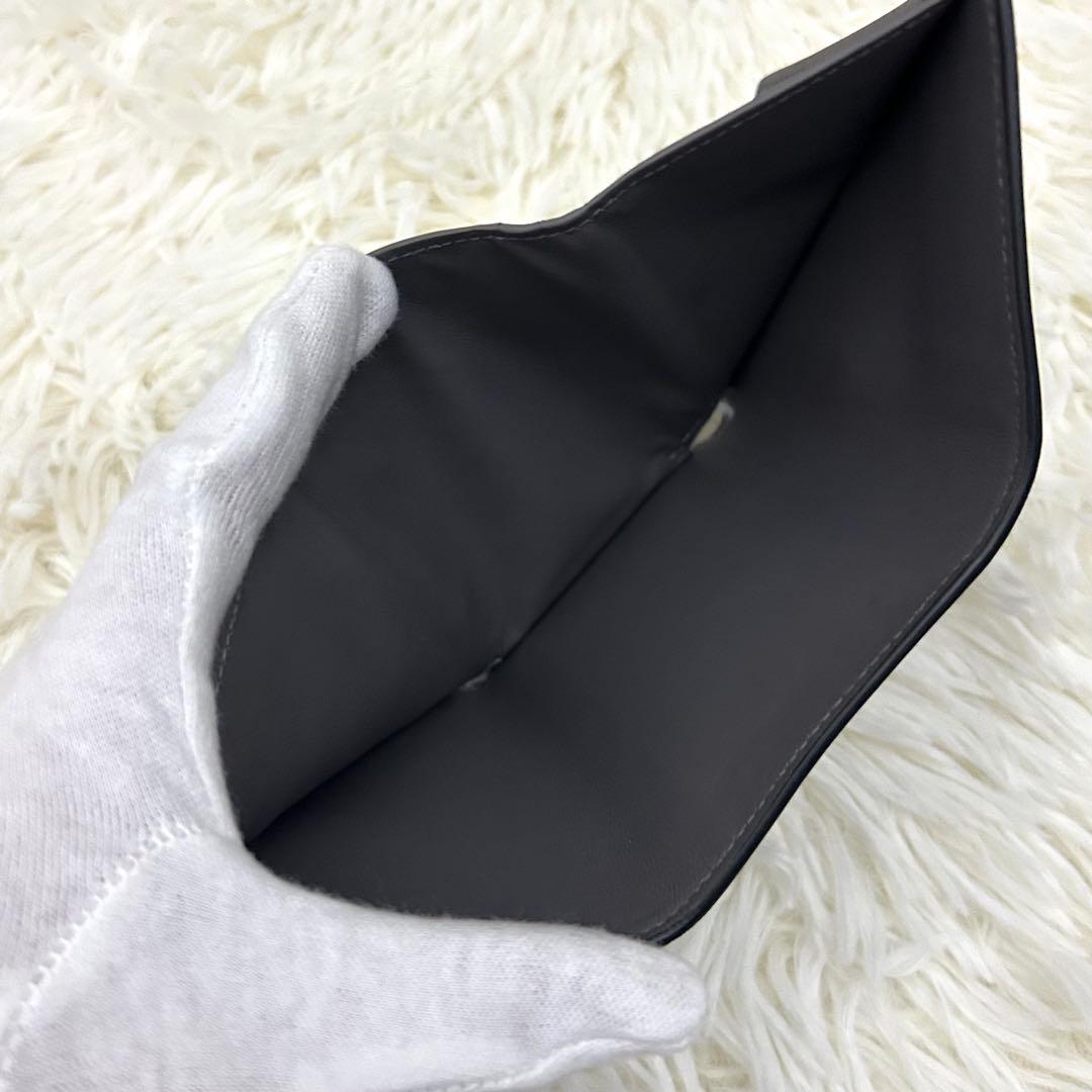 【美品】BALENCIAGA ENVELOPE 三つ折り財布 ブラック×グレー