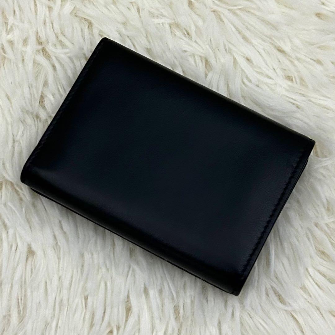 【美品】BALENCIAGA ENVELOPE 三つ折り財布 ブラック×グレー