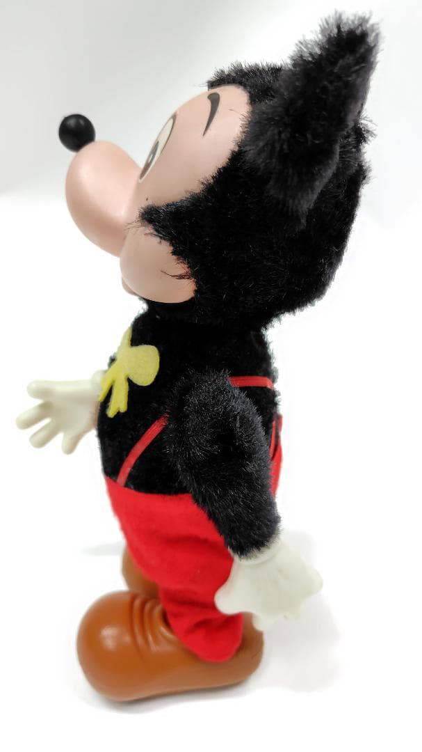 【極稀少】箱付 完動品 バンダイ ミッキーマウス ゼンマイ歩行 70s 当時物