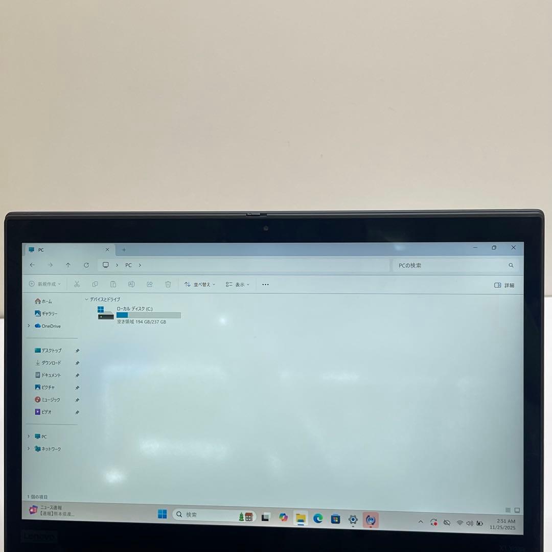 #505 レノボ ThinkPad X1 Yoga Gen 3 i5-8250U