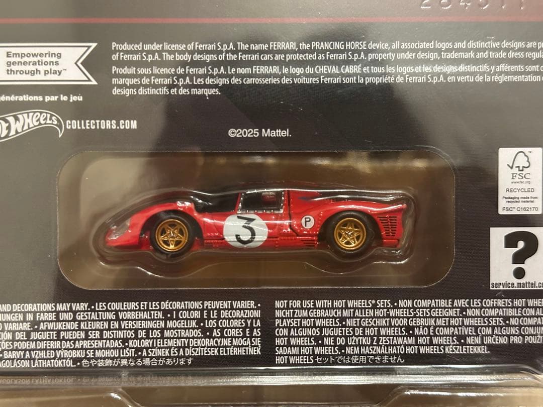 ミニカー Hot Wheels ELITE 64 1967 Ferrari 330 P4