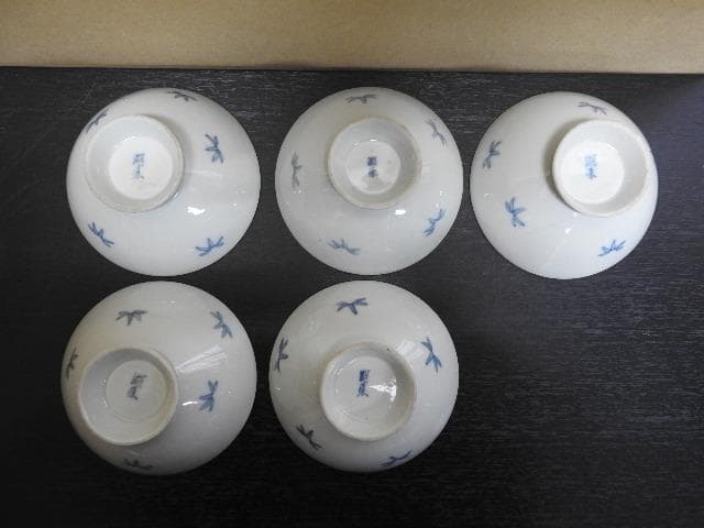 湖東焼　茶碗　5客　保存箱　MA326