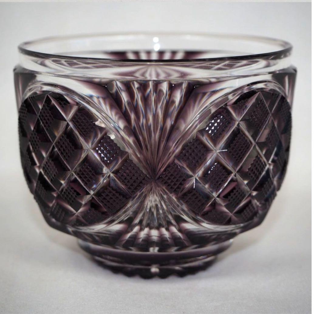 送料無料　復元薩摩切子　尚古集成館監修 島津薩摩切子　ぐい呑み/盃　共箱