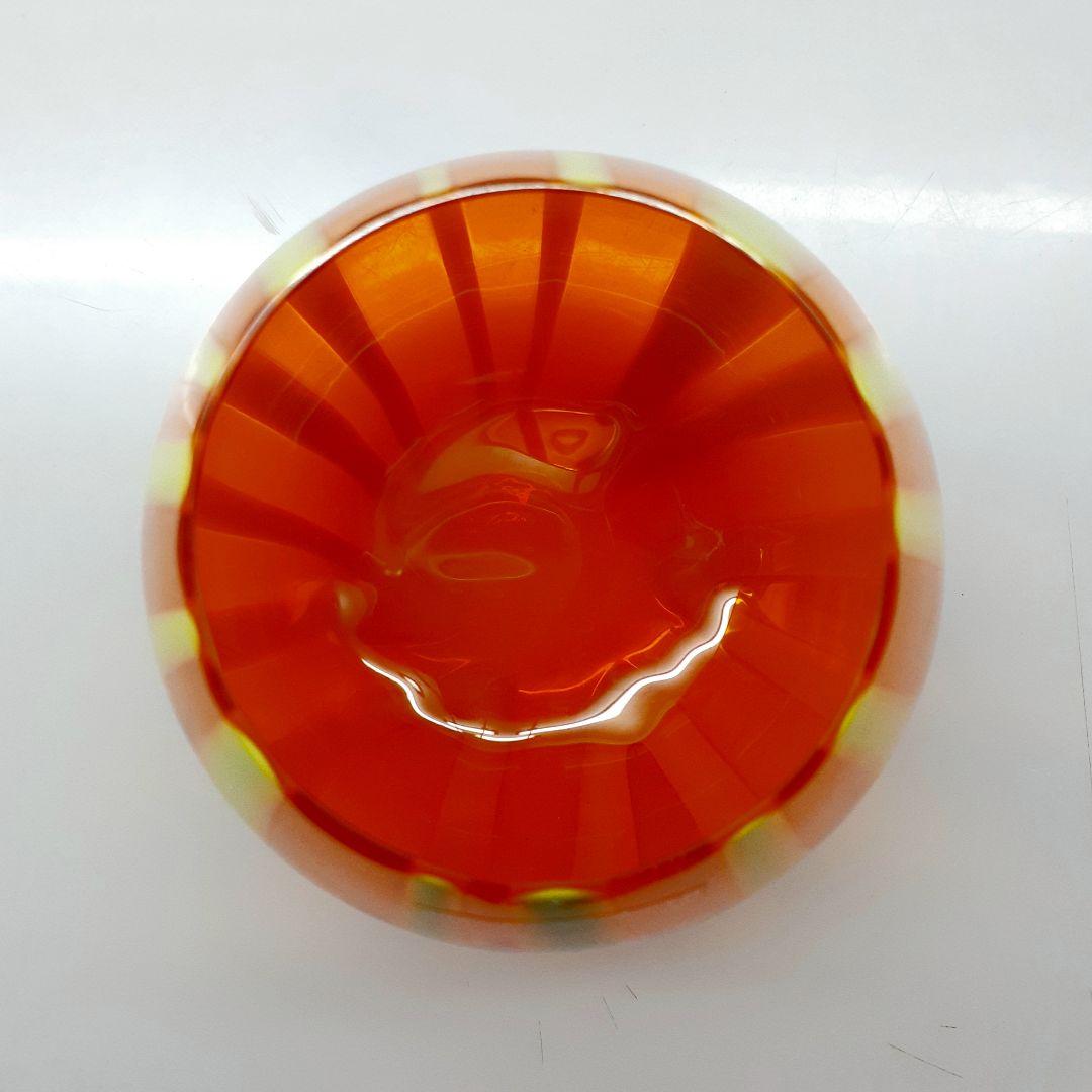 MURANO NASON MORETTI イエロー ライン オレンジ グラス