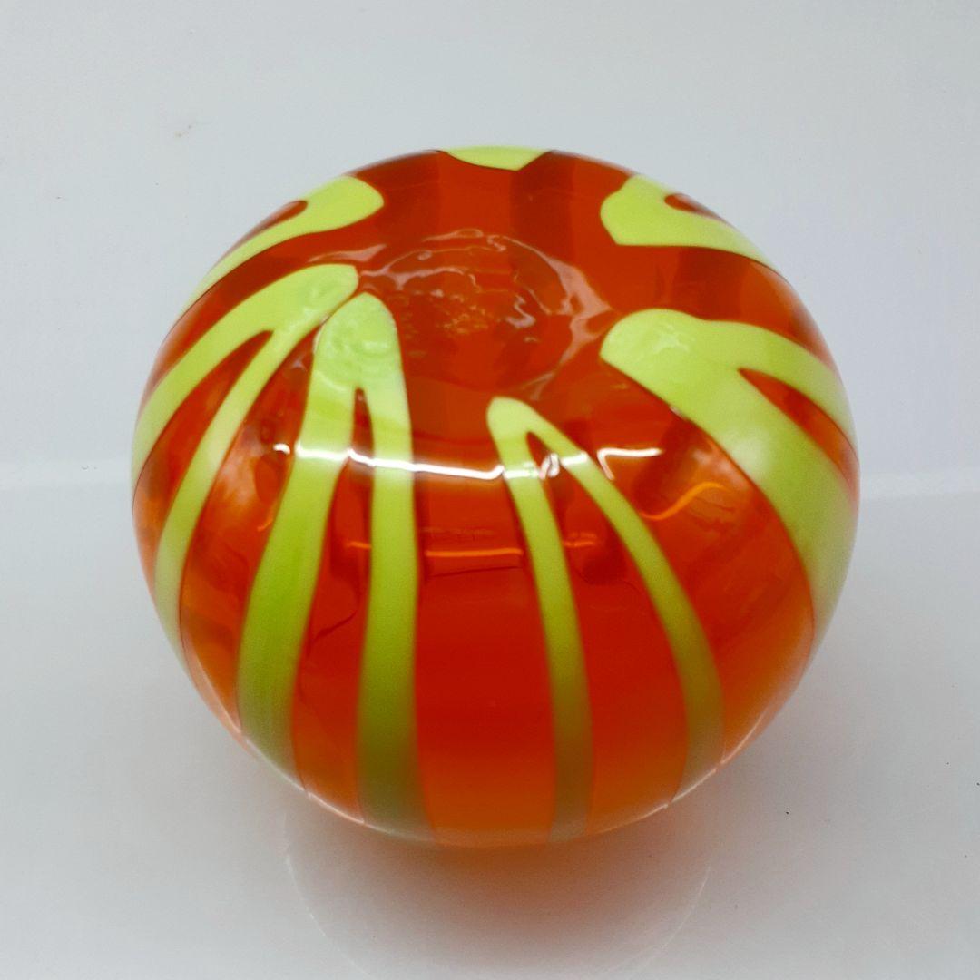 MURANO NASON MORETTI イエロー ライン オレンジ グラス