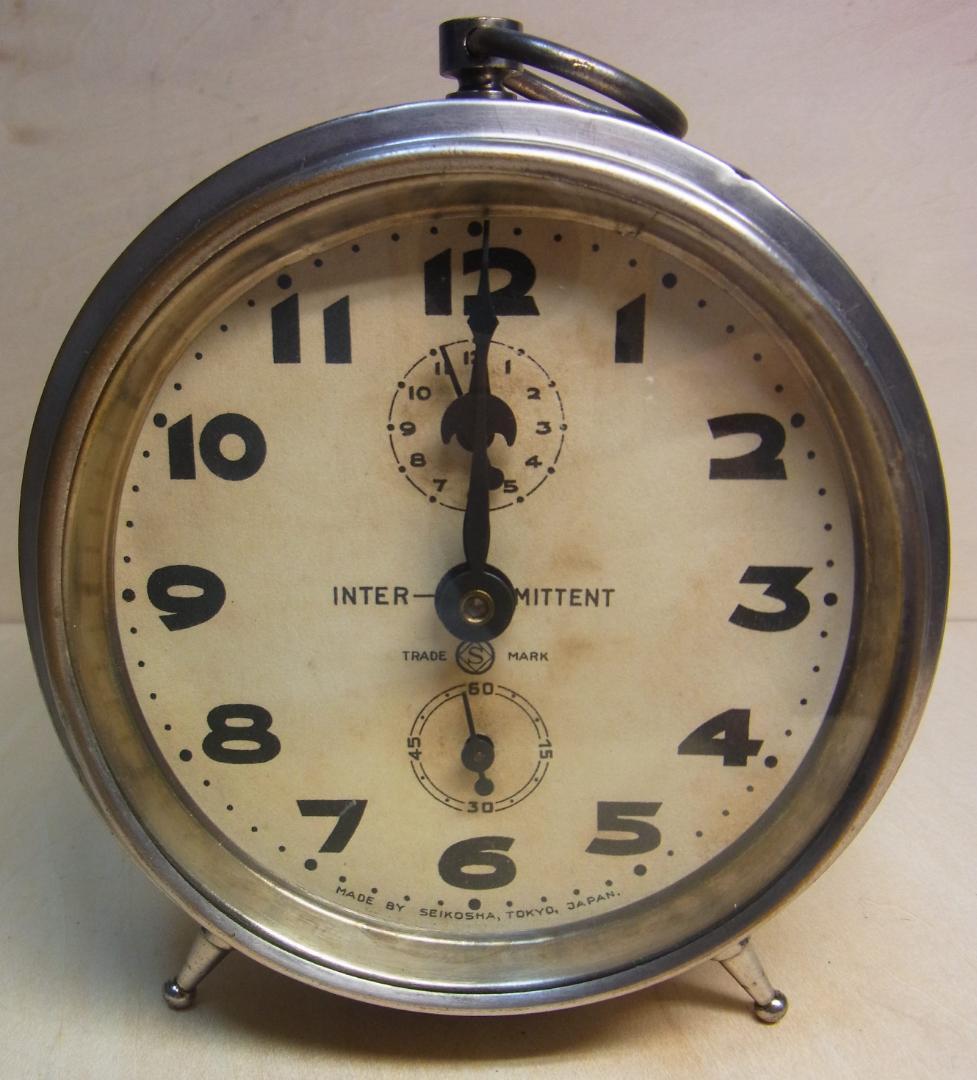 精工舎 機械式置時計　数回打 目覚まし　Intermittent　稼働品