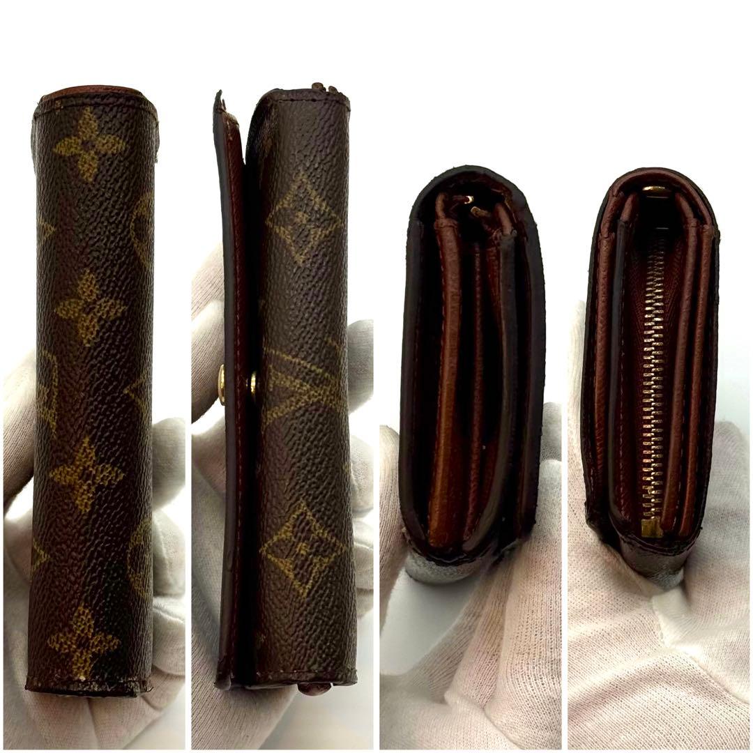 【お買得】 ルイヴィトン モノグラム ポルトモネ トレゾール 二つ折り財布
