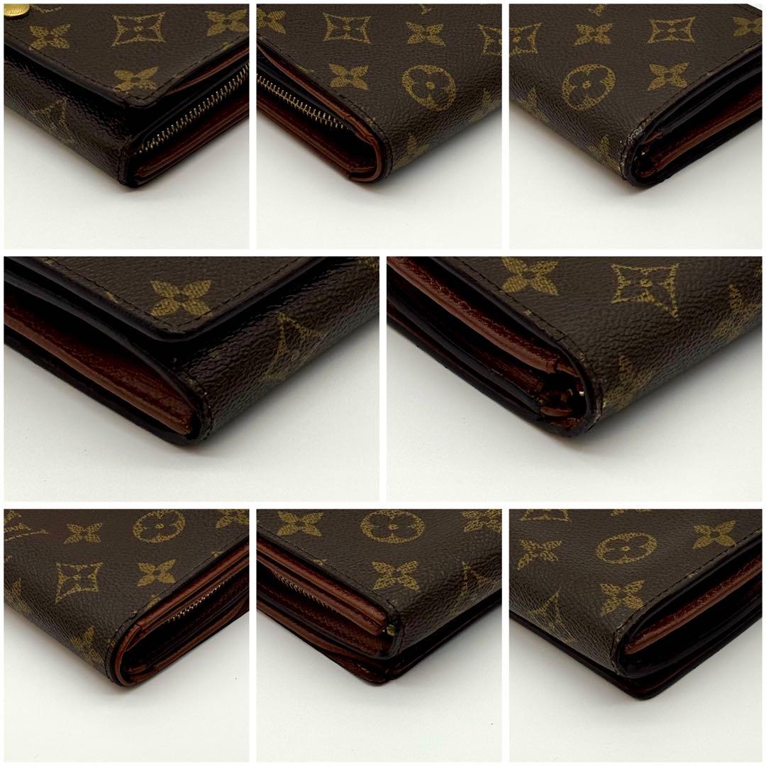 【お買得】 ルイヴィトン モノグラム ポルトモネ トレゾール 二つ折り財布