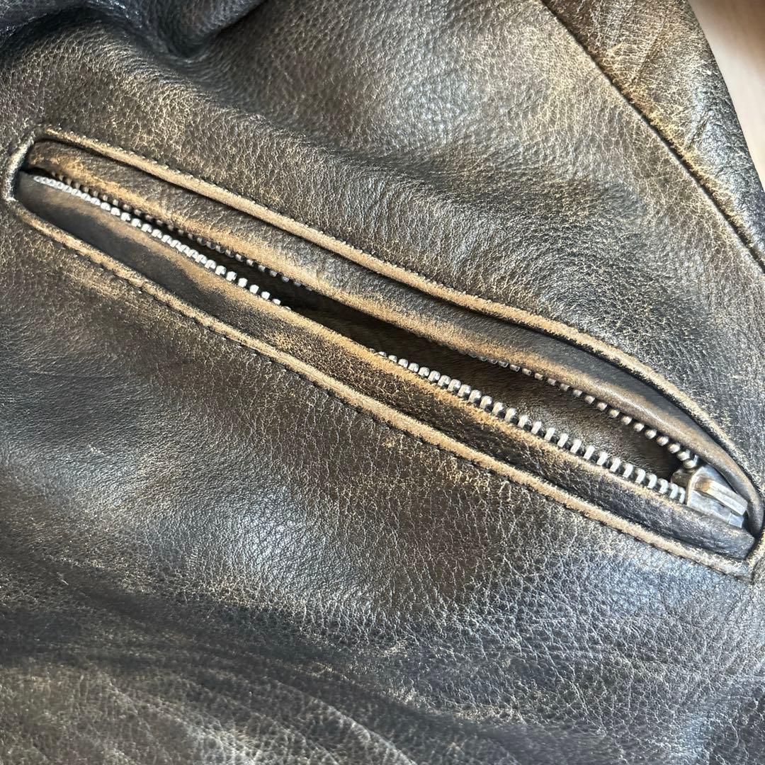 foorstep ライダース　革ジャン　牛革　エイジング　ヴィンテージ　Mサイズ