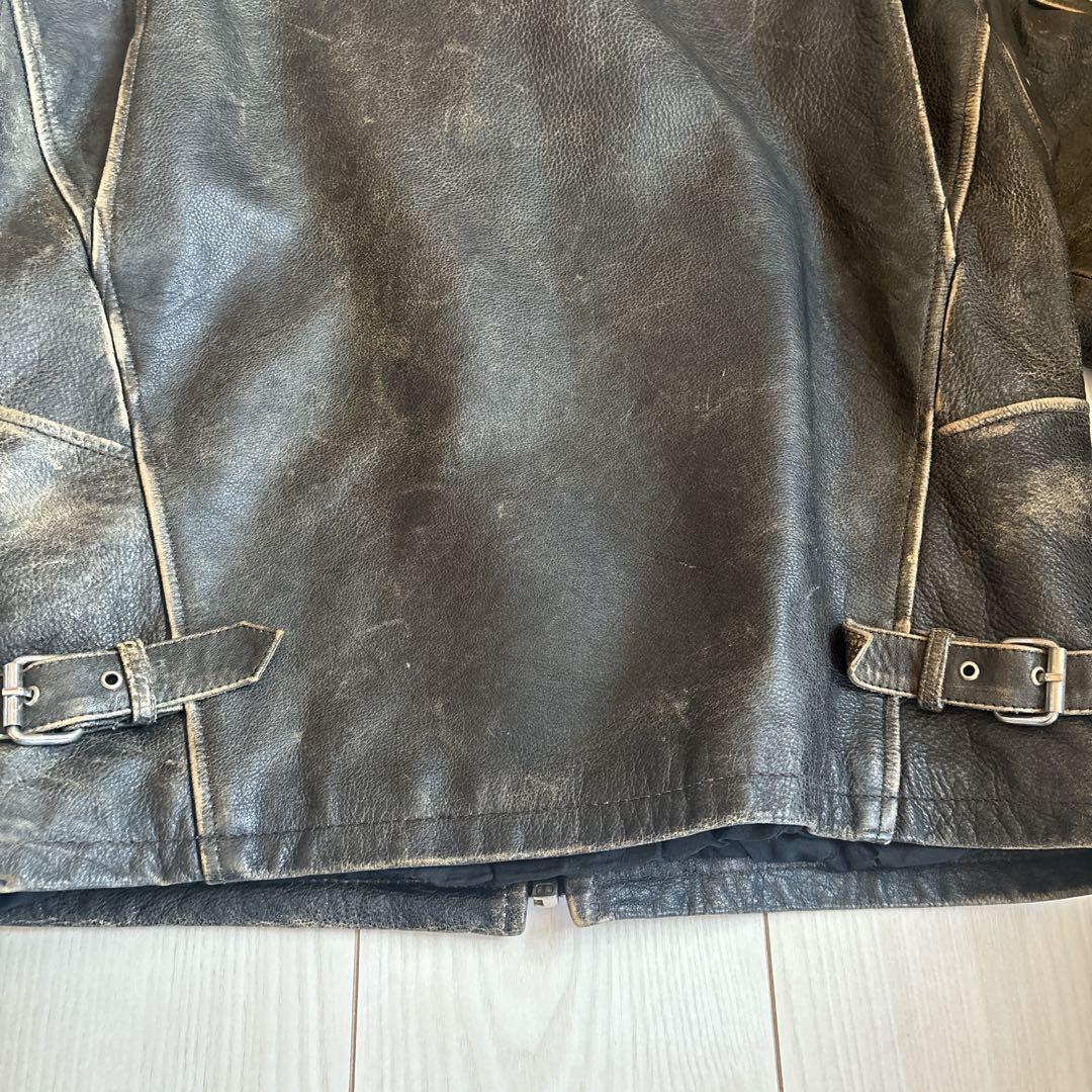 foorstep ライダース　革ジャン　牛革　エイジング　ヴィンテージ　Mサイズ