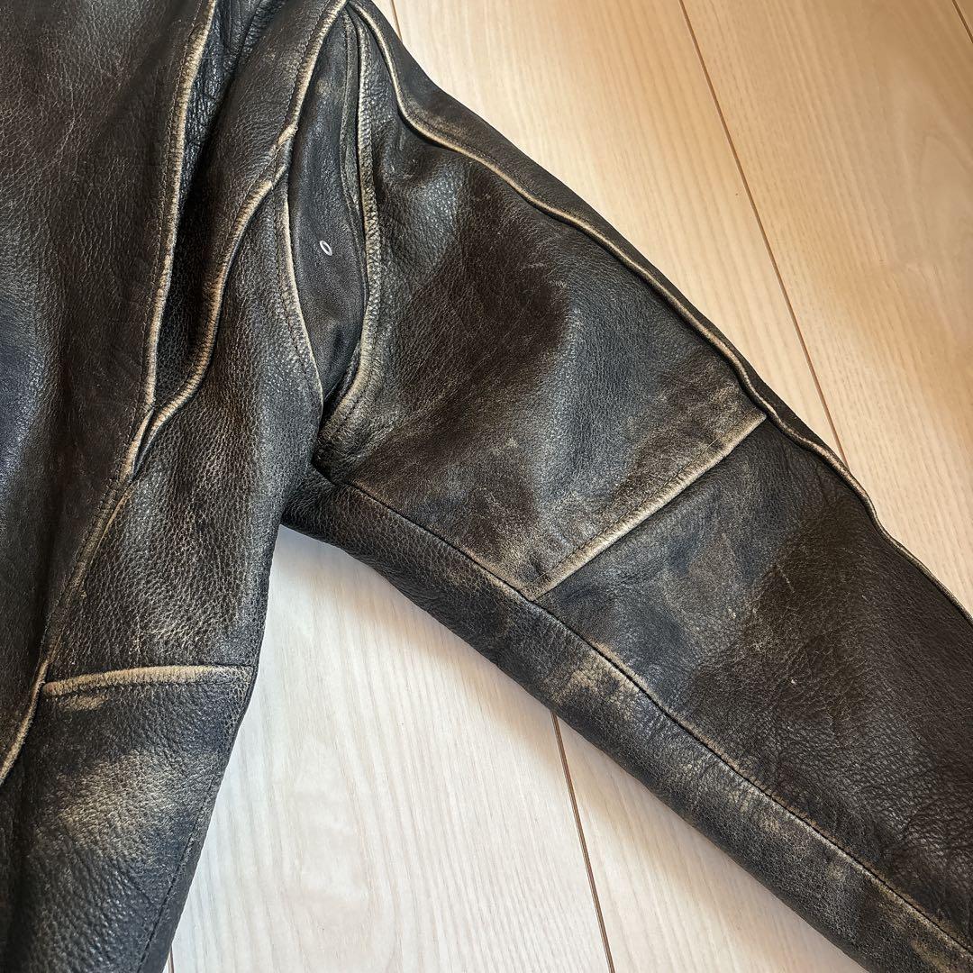 foorstep ライダース　革ジャン　牛革　エイジング　ヴィンテージ　Mサイズ