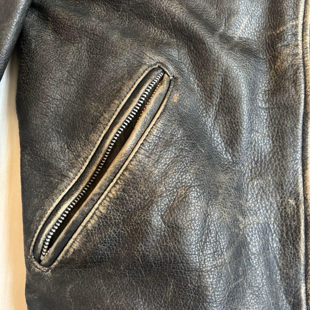 foorstep ライダース　革ジャン　牛革　エイジング　ヴィンテージ　Mサイズ