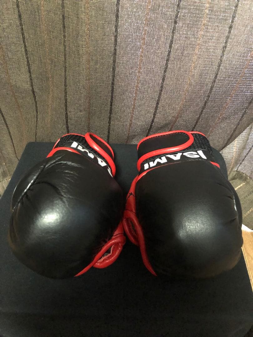 ISAMI パウンドグローブS 黒/赤