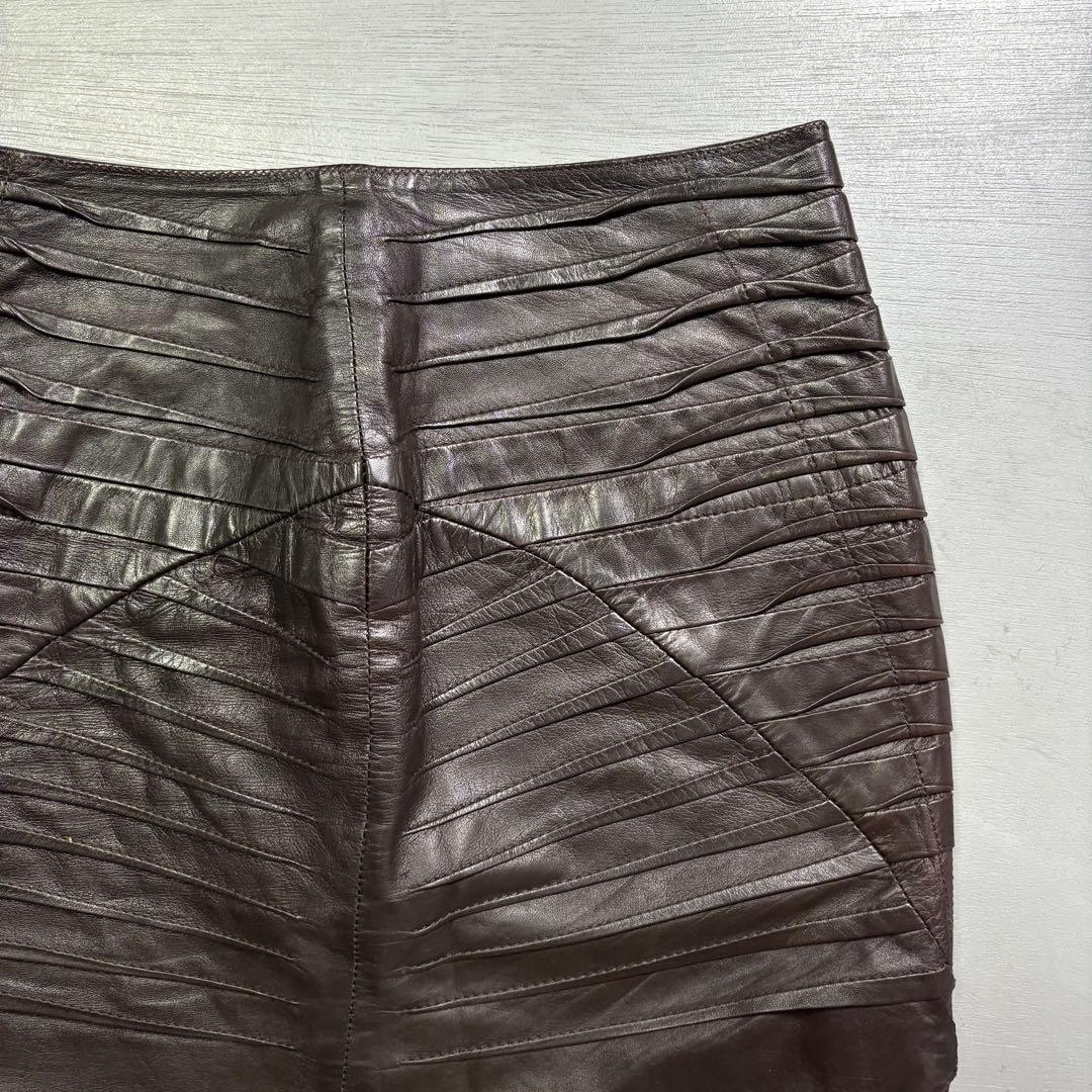 GUCCI レザースカート　羊革　ラムレザー　イタリア製　トムフォード期