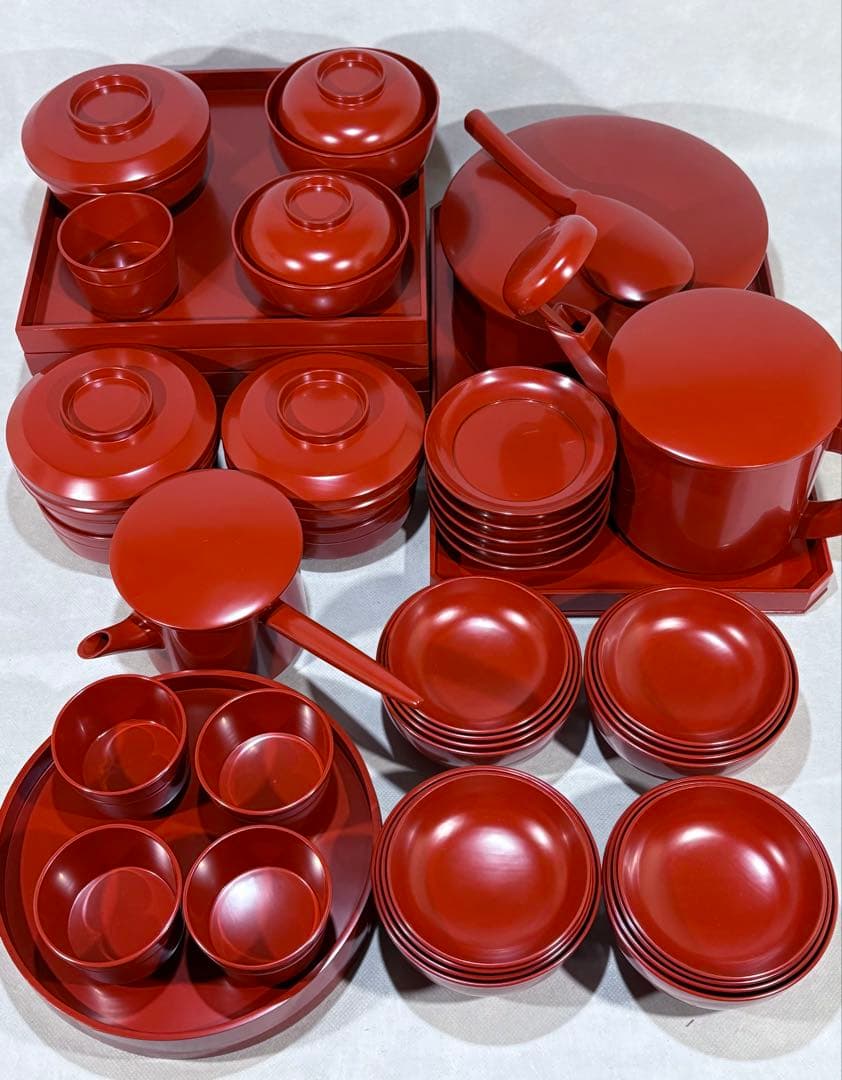 天然木　朱塗　懐石道具セット　美品　茶道具　懐石道具　送料込