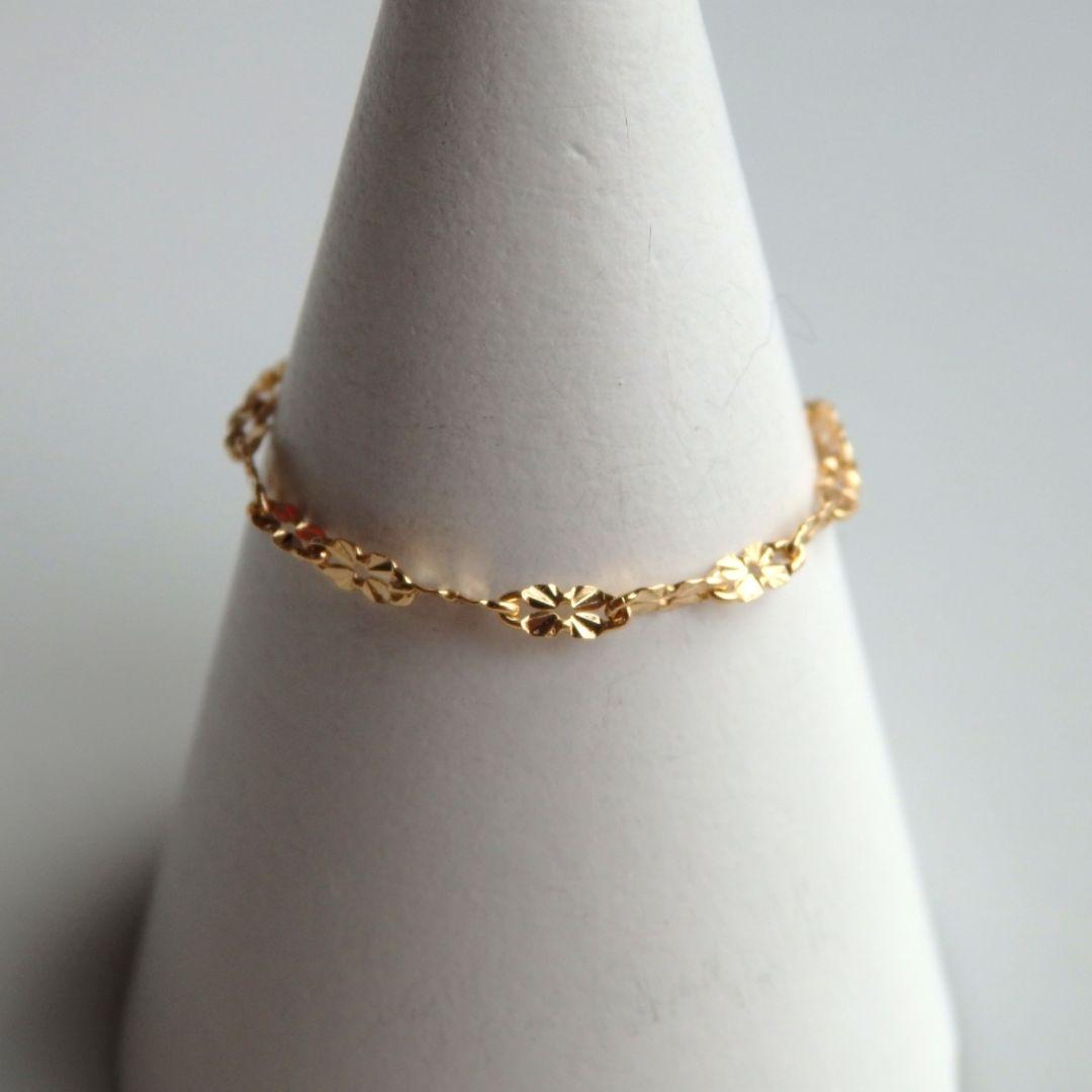 kaori0916　k18リング　クローバーチェーン　チェーンリング