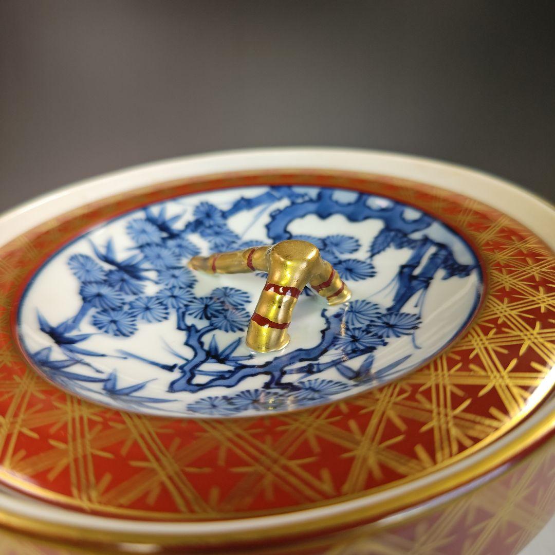 イ753 水指『平安　春峰造』『末廣金襴手　水指　共箱』茶道具