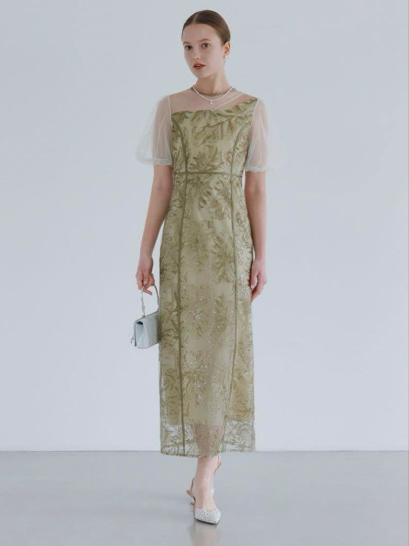 Leja オリーブグリーン パーティードレス