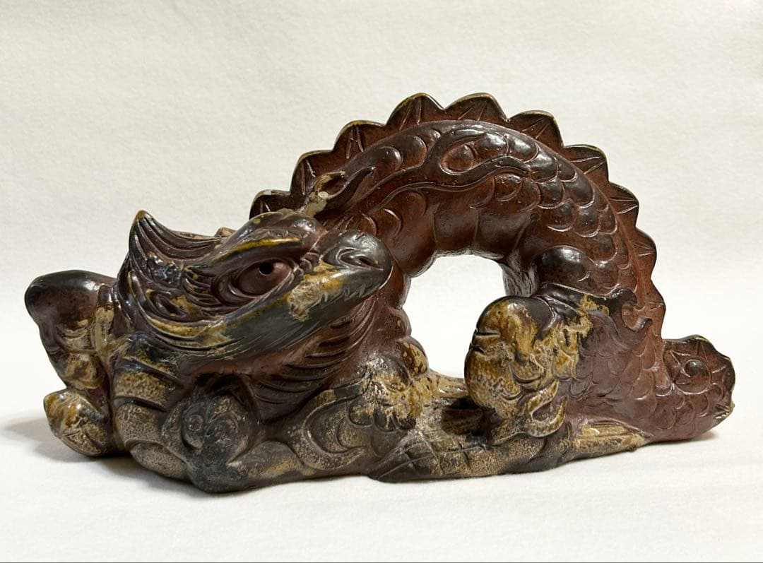 木南知加選 備前焼 龍 辰 竜 置物 縁起物 知加選