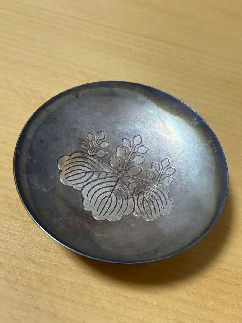 刻印あり純銀　銀盃　記念盃　木箱付き