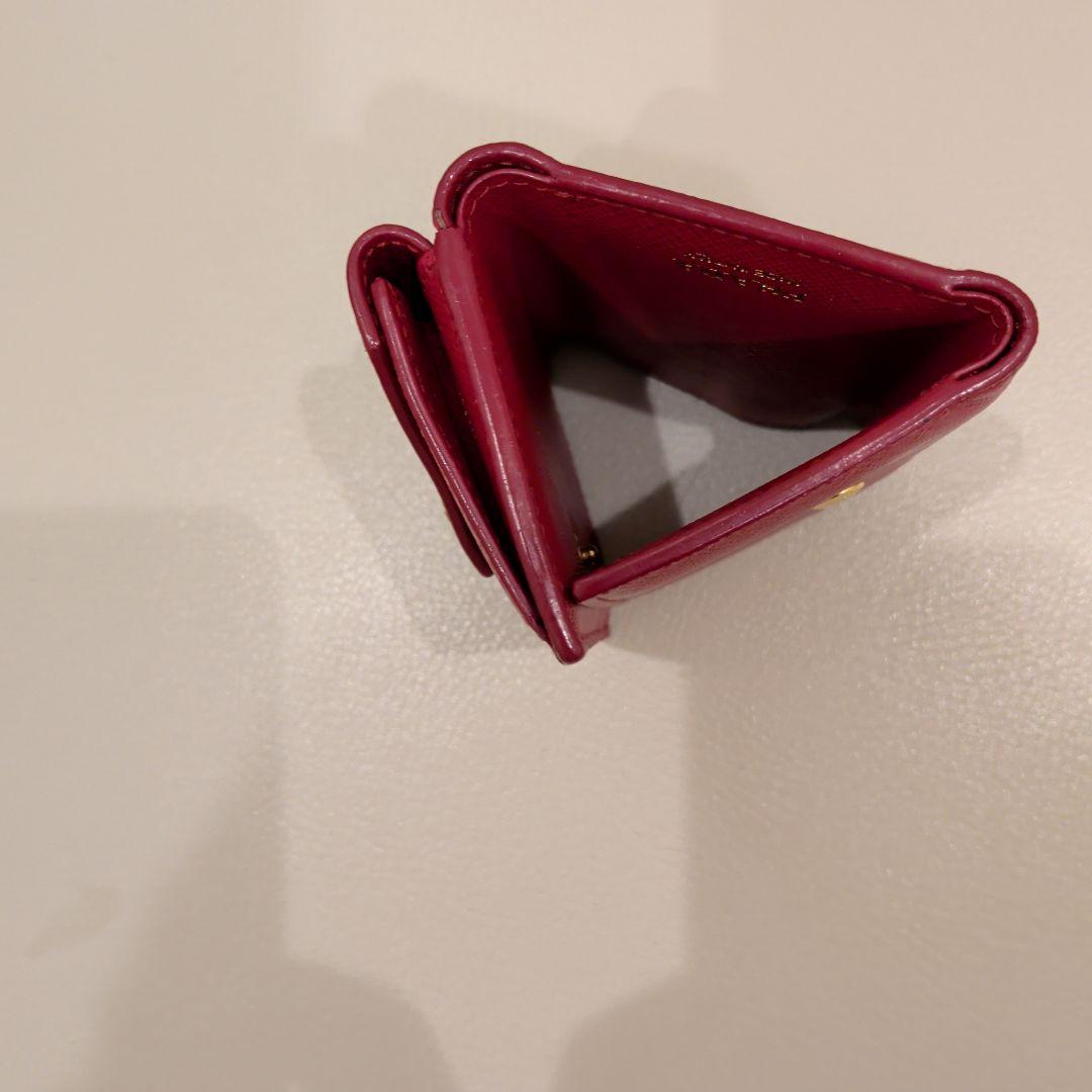 PRADA 三つ折り財布 赤