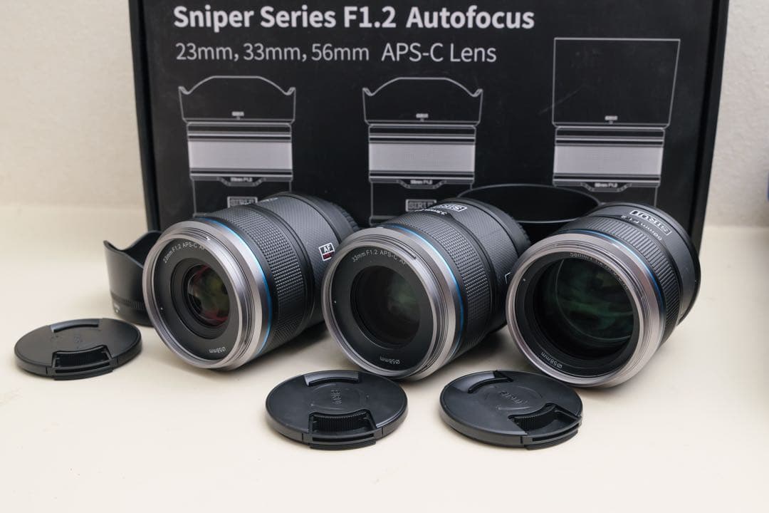 sirui Sniper オートフォーカス3本レンズセット、ソニーEマウント用