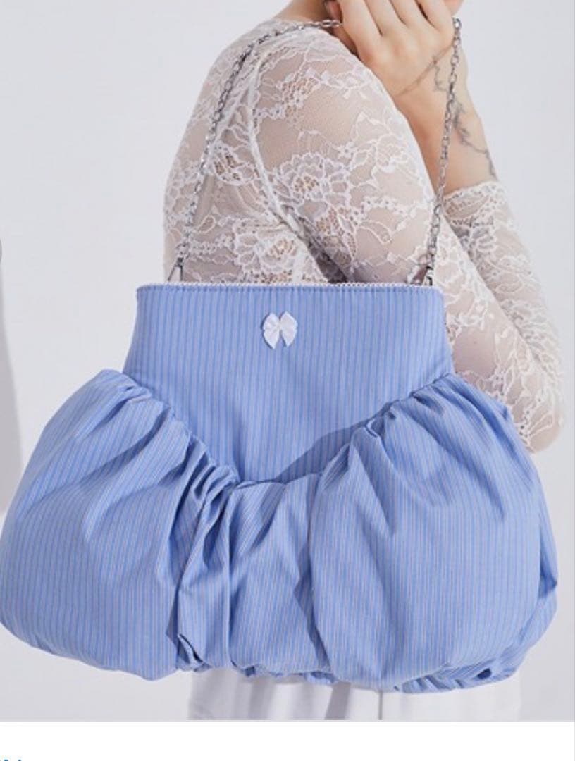 SORIN Culotte ストライプ(ブルー)×ホワイトリボン