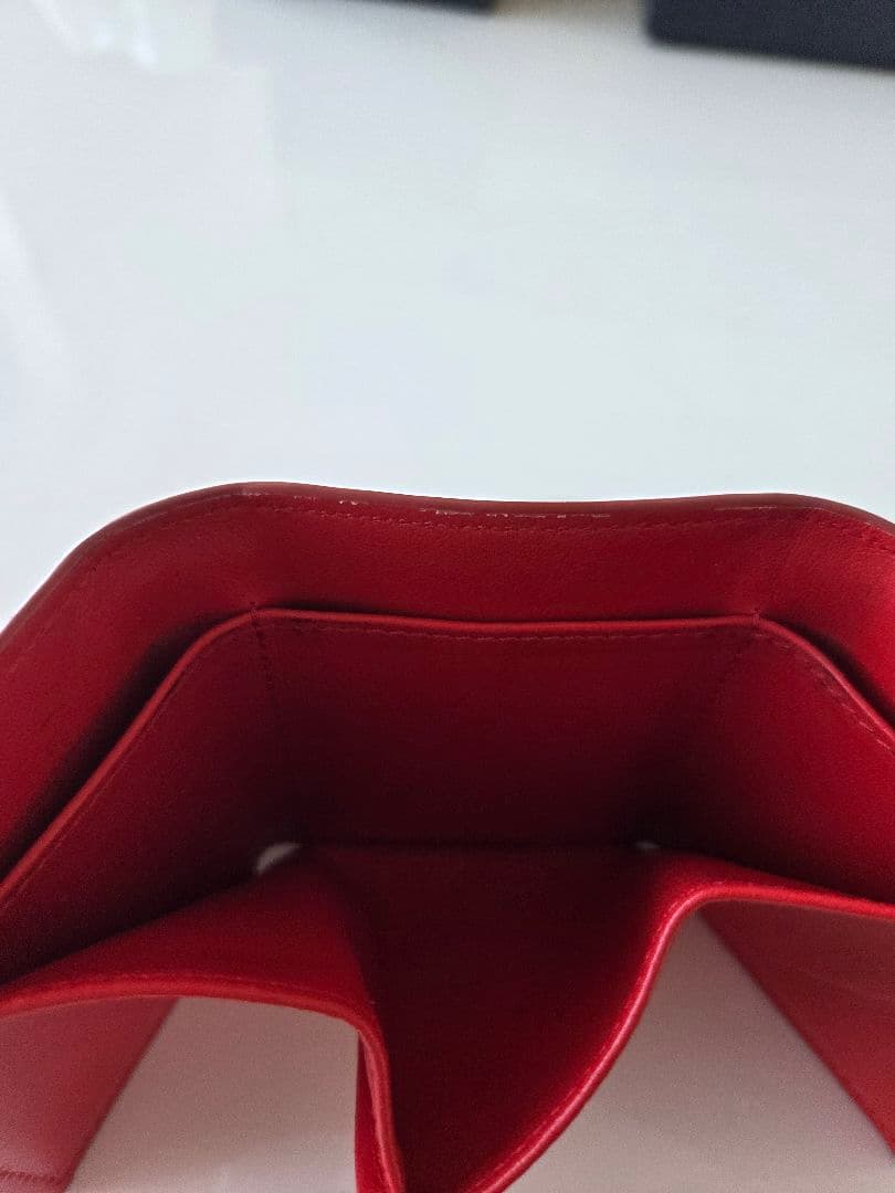 PRADA プラダ 三つ折り ミニ財布 レッド 正規品