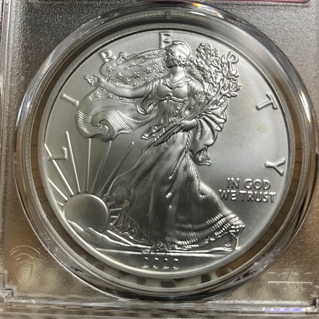 【新品】イーグル銀貨 トランプ大統領 2020 PCGS MS70
