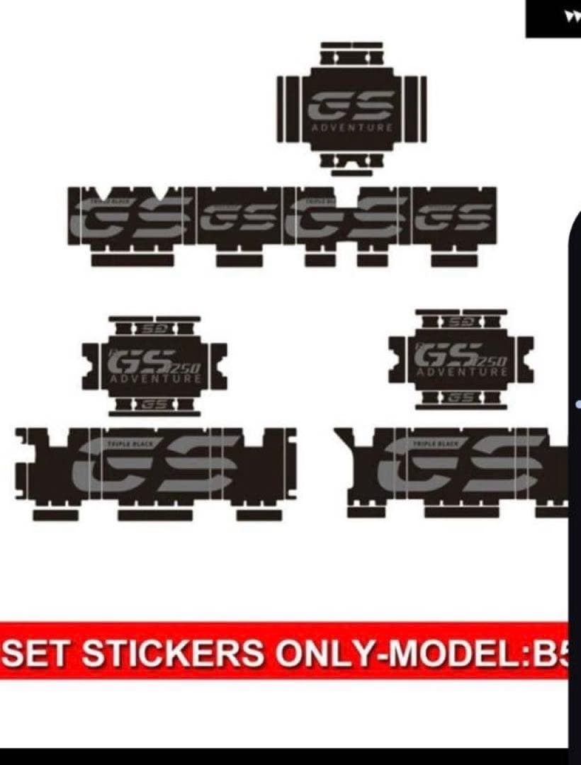 BMW R1250GSアドベンチャー バイクアルミパニアケース ステッカー