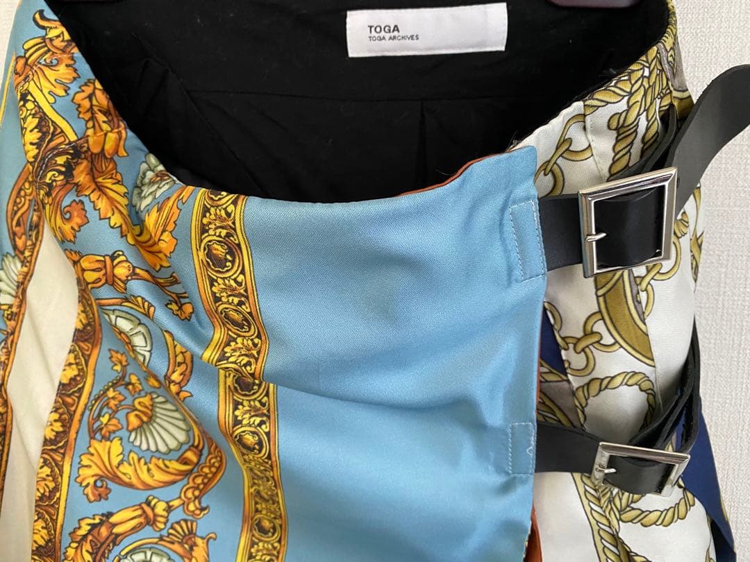 【美品】TOGA トーガ☆スカーフ柄プリーツスカート☆34サイズ