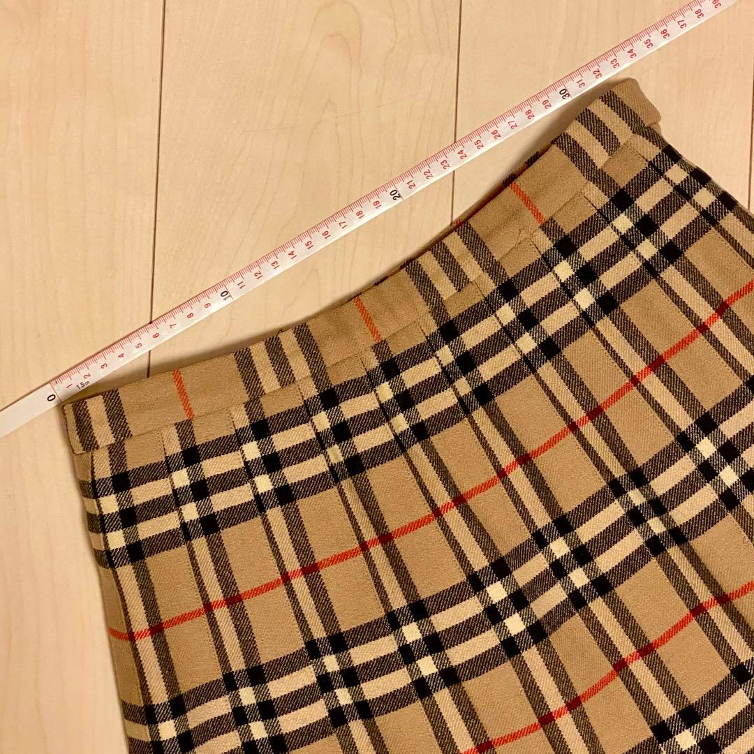 Burberrys プリーツスカート ウール100% バーバリー ノバチェック