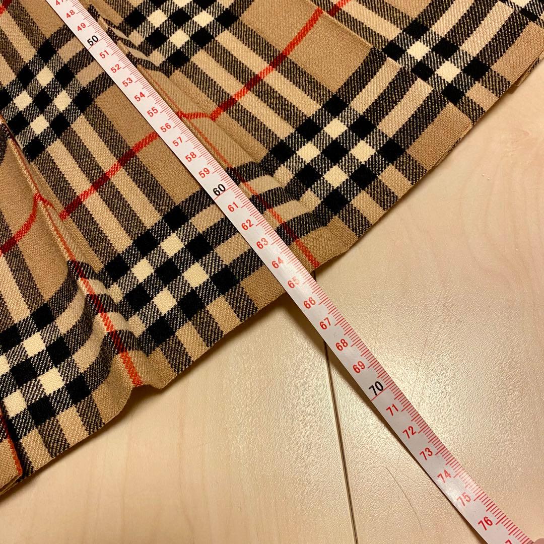Burberrys プリーツスカート ウール100% バーバリー ノバチェック