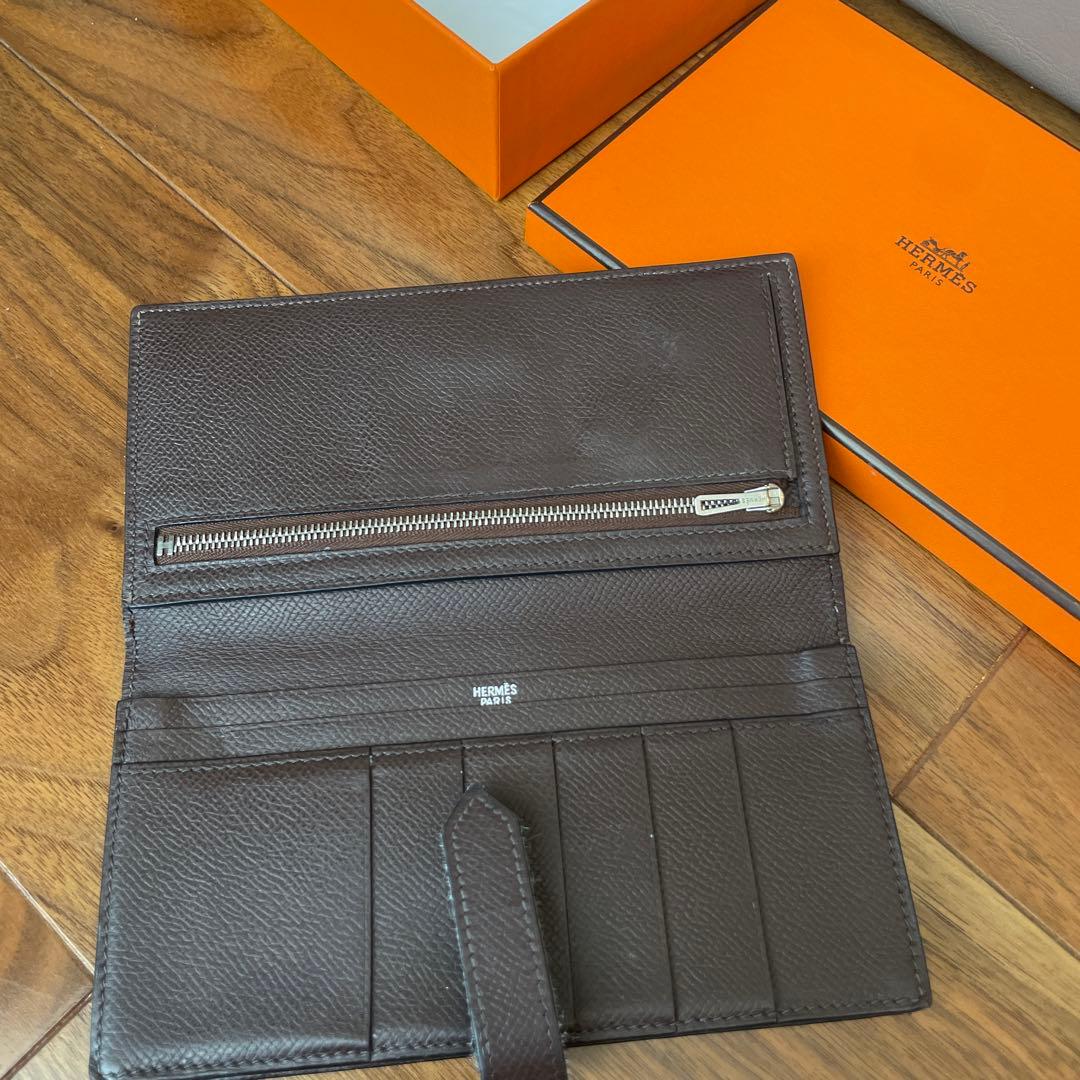 HERMES べアン財布　ショコラ箱あり