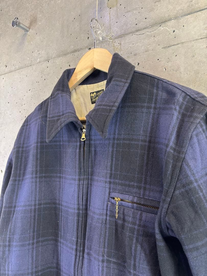 THE FLAT HEAD オンブレチェック ウールジャケット カバーオール