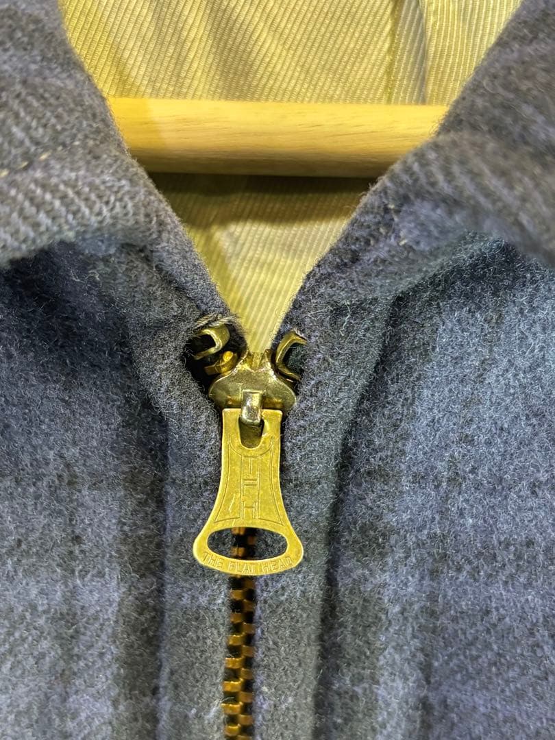 THE FLAT HEAD オンブレチェック ウールジャケット カバーオール