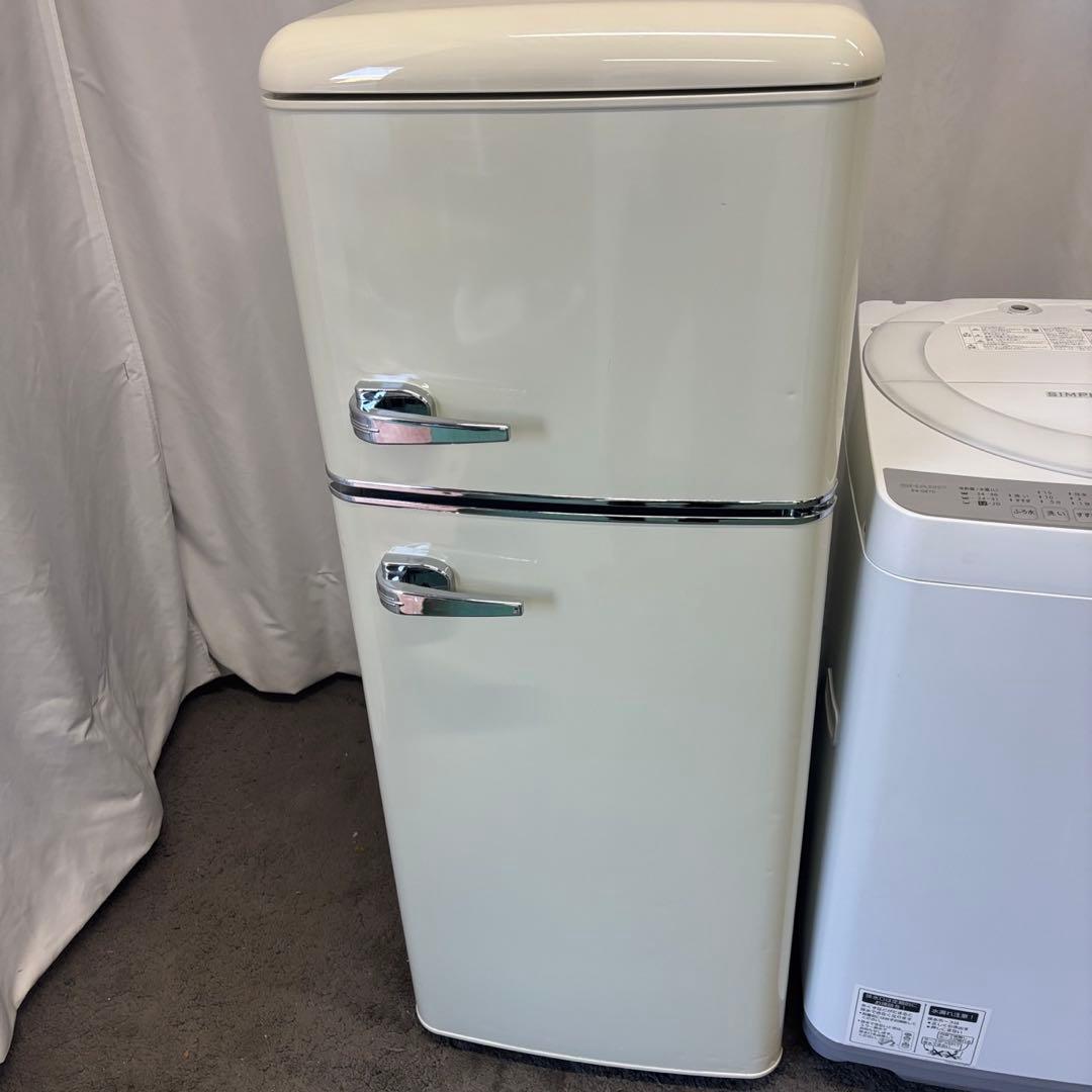 90　一人暮らし　レトロ冷蔵庫　洗濯機　7キロ　SHARP　設置無料　安い　中古