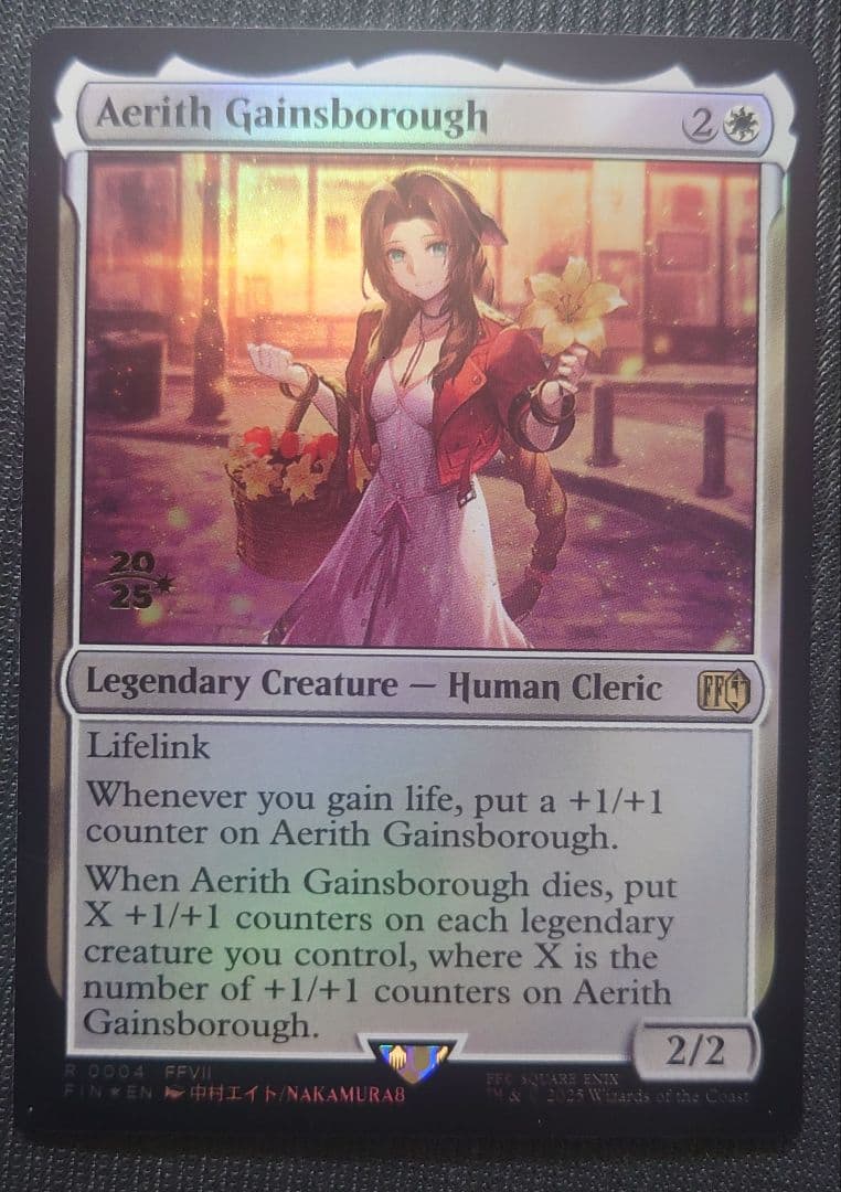 mtg 稀少エラー 反転ホロ エアリス 金箔 プレリリース プロモ fin