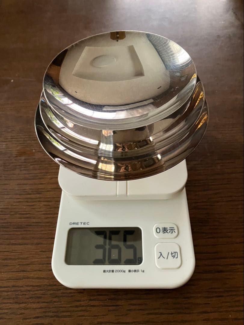 純銀　三ツ重　銀盃　銀杯　365g