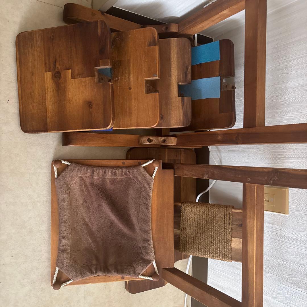 【訳有】　キャットシェルフ スリム　キャティーマン　突っ張り型木製キャットタワー